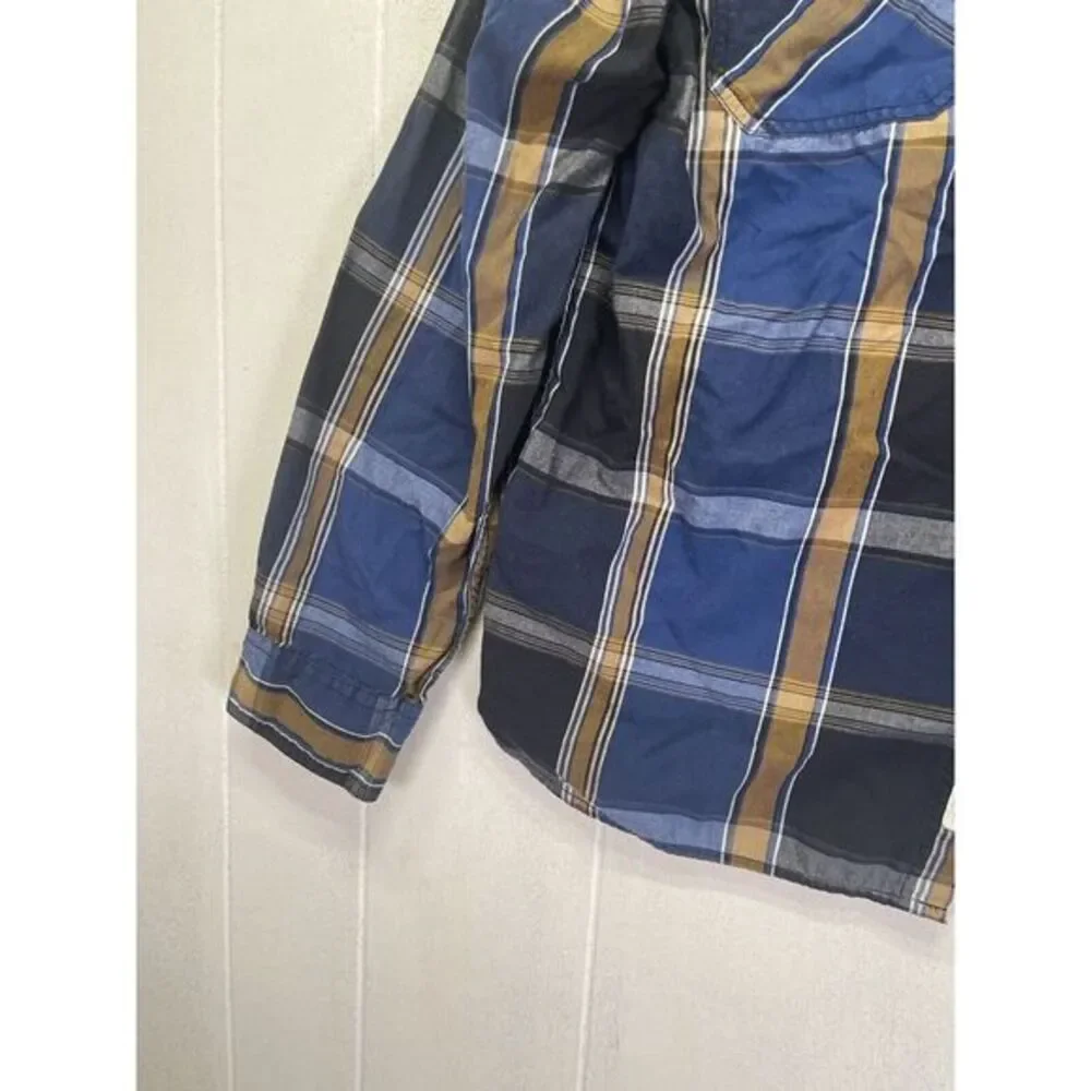 Levi's Plaid Shirt Men XL‎  Blue Western Classiccore Corpcore Careerwear
